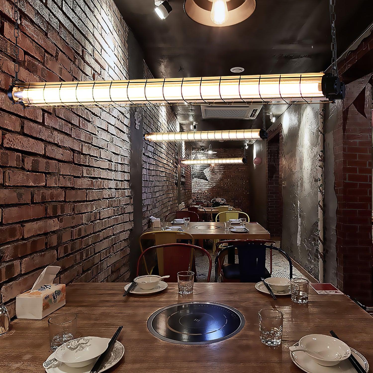 Arsorisra Industrial Linear Pendant Light - Aura Lighting