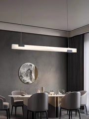 Avert Modern Minimalist Brass Alabaster Pendant Light - Lamp Copper