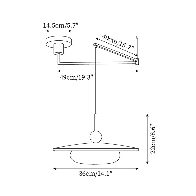 Avione Adjustable Pendant Light - Aura Lighting