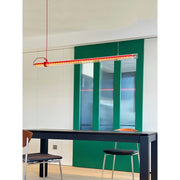 Cata Modern Minimalist Linear LED Metal Glass Pendant Lamp - Lamp Copper
