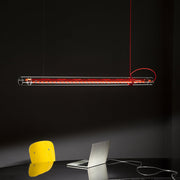 Cata Modern Minimalist Linear LED Metal Glass Pendant Lamp - Lamp Copper