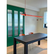 Cata Modern Minimalist Linear LED Metal Glass Pendant Lamp - Lamp Copper
