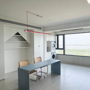 Cata Modern Minimalist Linear LED Metal Glass Pendant Lamp - Lamp Copper