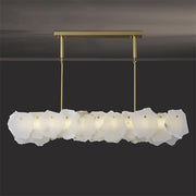 Catala Modern Minimalist Brass Alabaster Chandelier - Lamp Copper