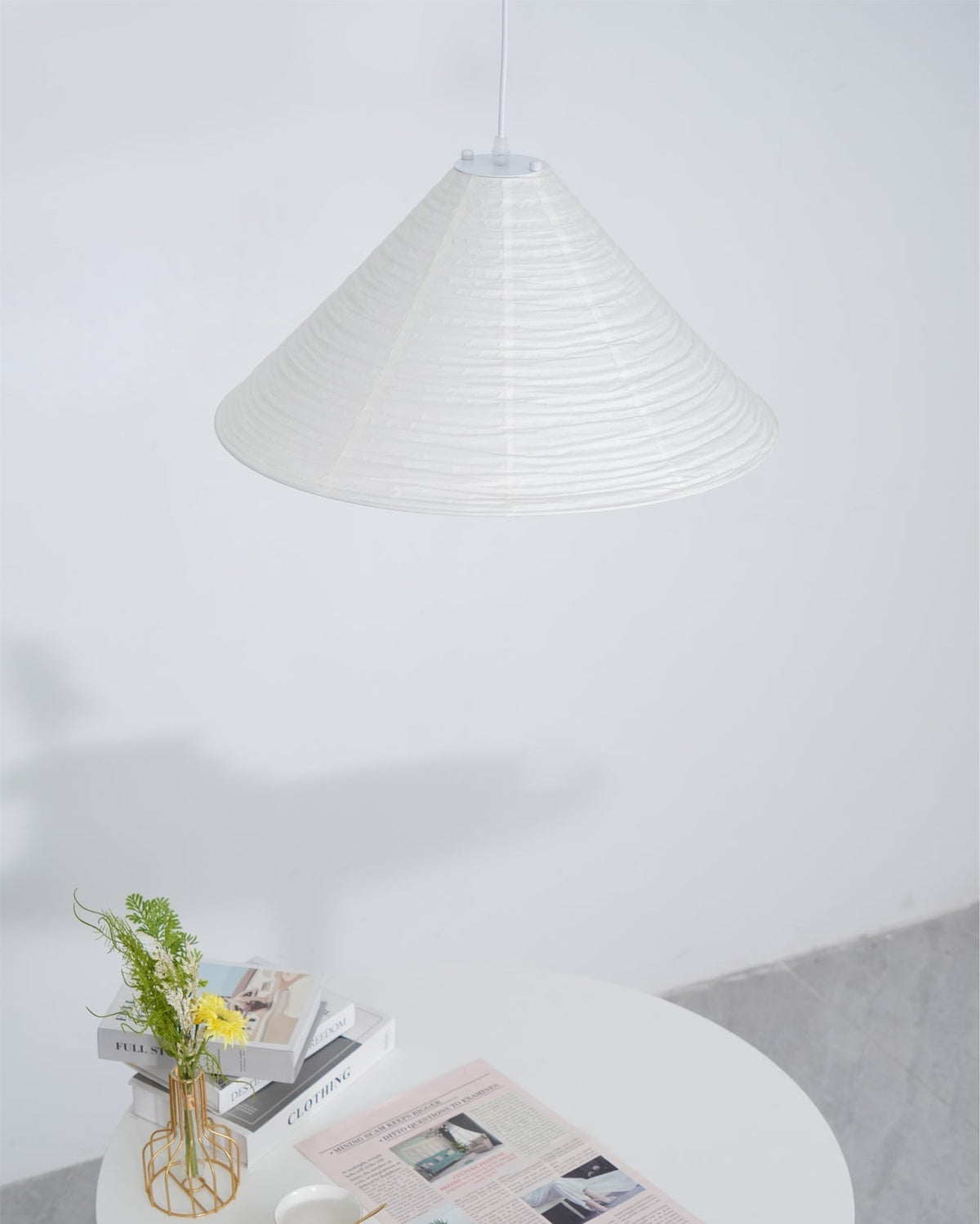 Washi Paper Pyramid Pendant Lamp - Aura Lighting