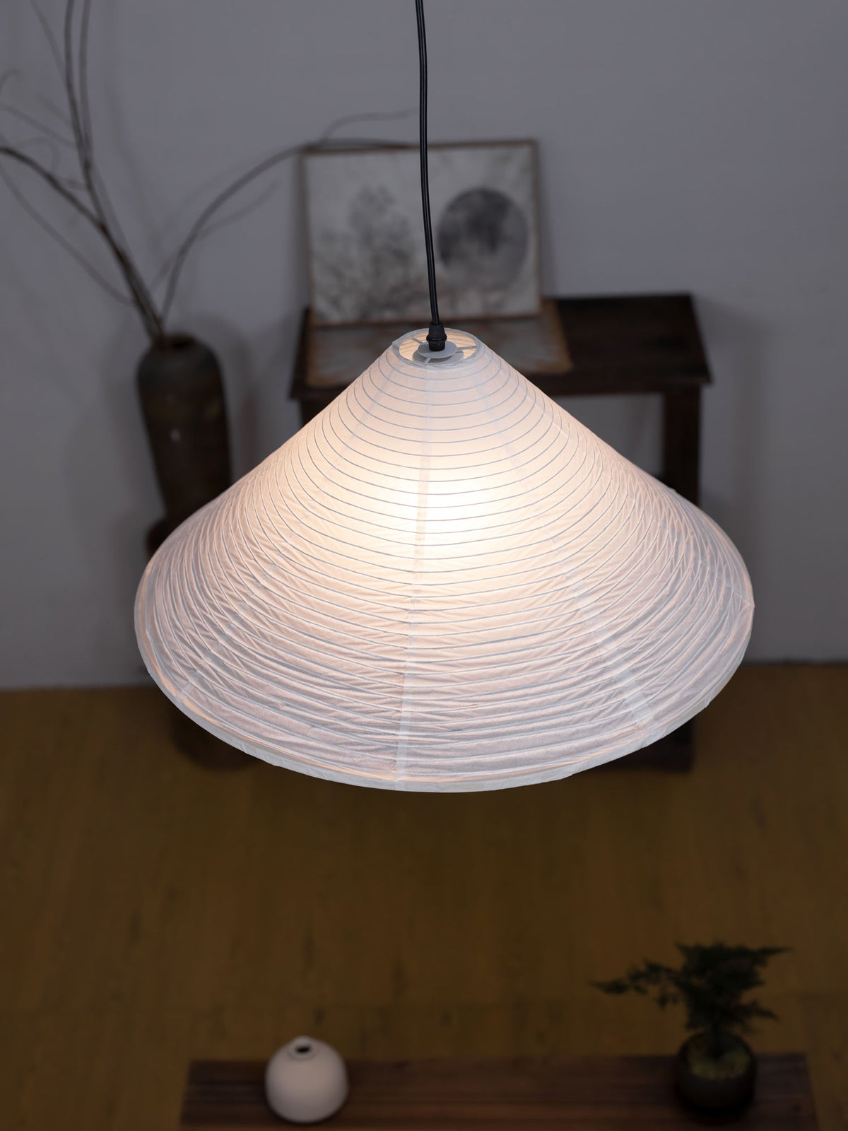 Washi Paper Pyramid Pendant Lamp - Aura Lighting