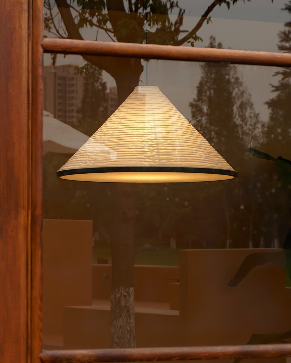 Washi Paper Pyramid Pendant Lamp - Aura Lighting