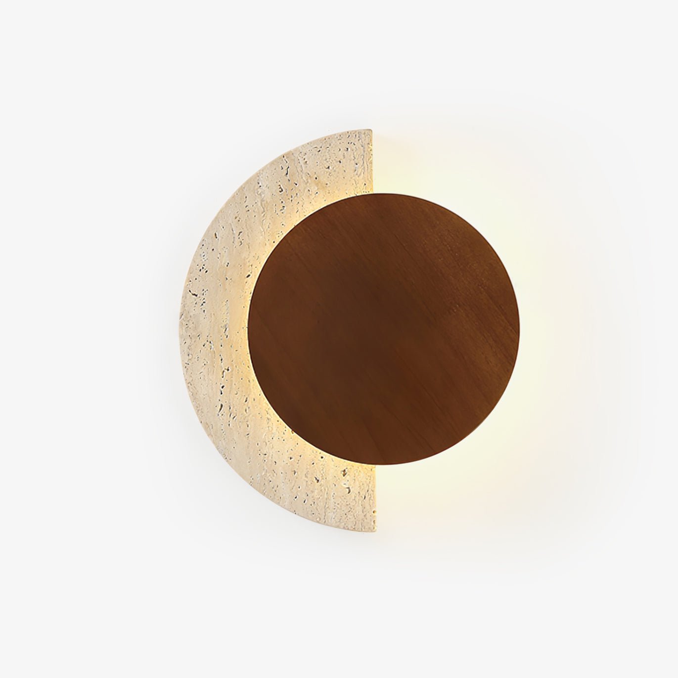 Coraeen Half-Moon Travertine Wall Light - Aura Lighting