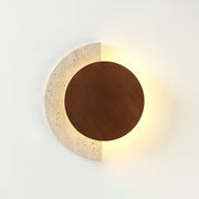 Coraeen Half-Moon Travertine Wall Light - Aura Lighting