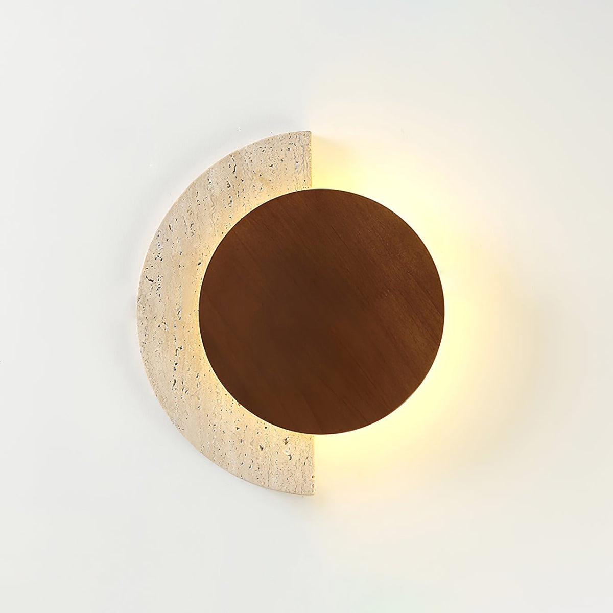 Coraeen Half-Moon Travertine Wall Light - Aura Lighting