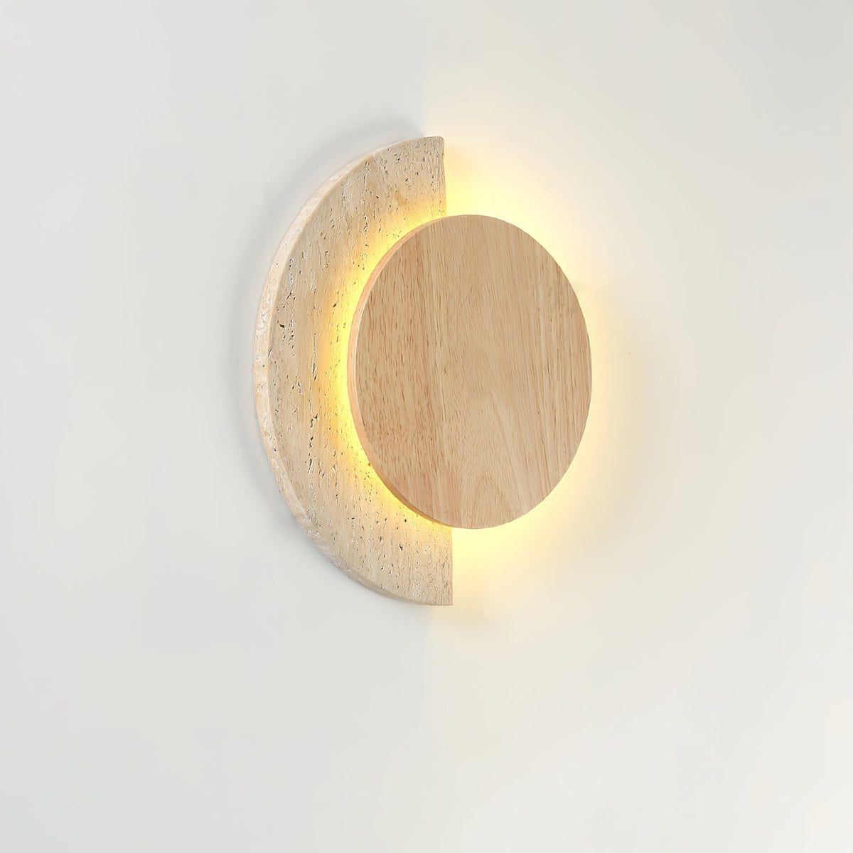 Coraeen Half-Moon Travertine Wall Light - Aura Lighting