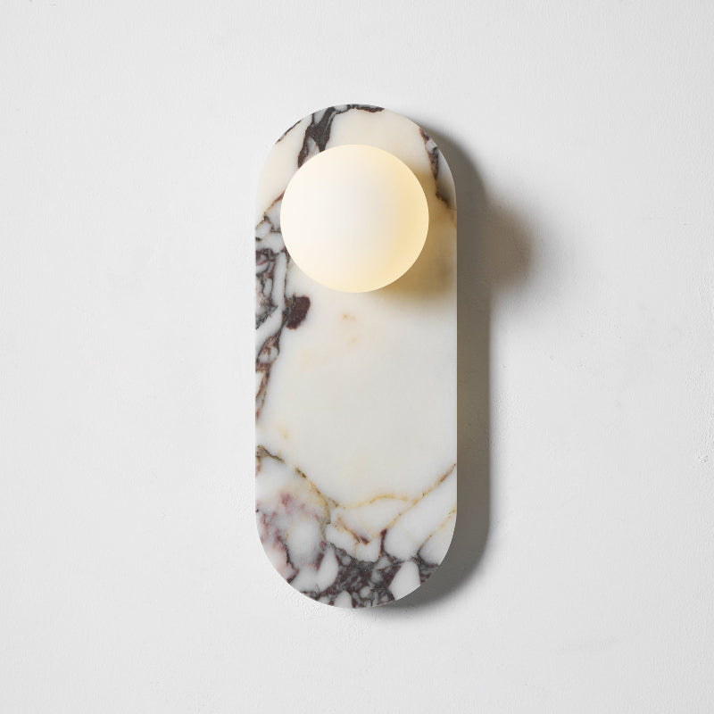 Covelyra Modern Minimalist Marble Glass Wall Lamp - Lamp Copper