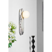 Covelyra Modern Minimalist Marble Glass Wall Lamp - Lamp Copper