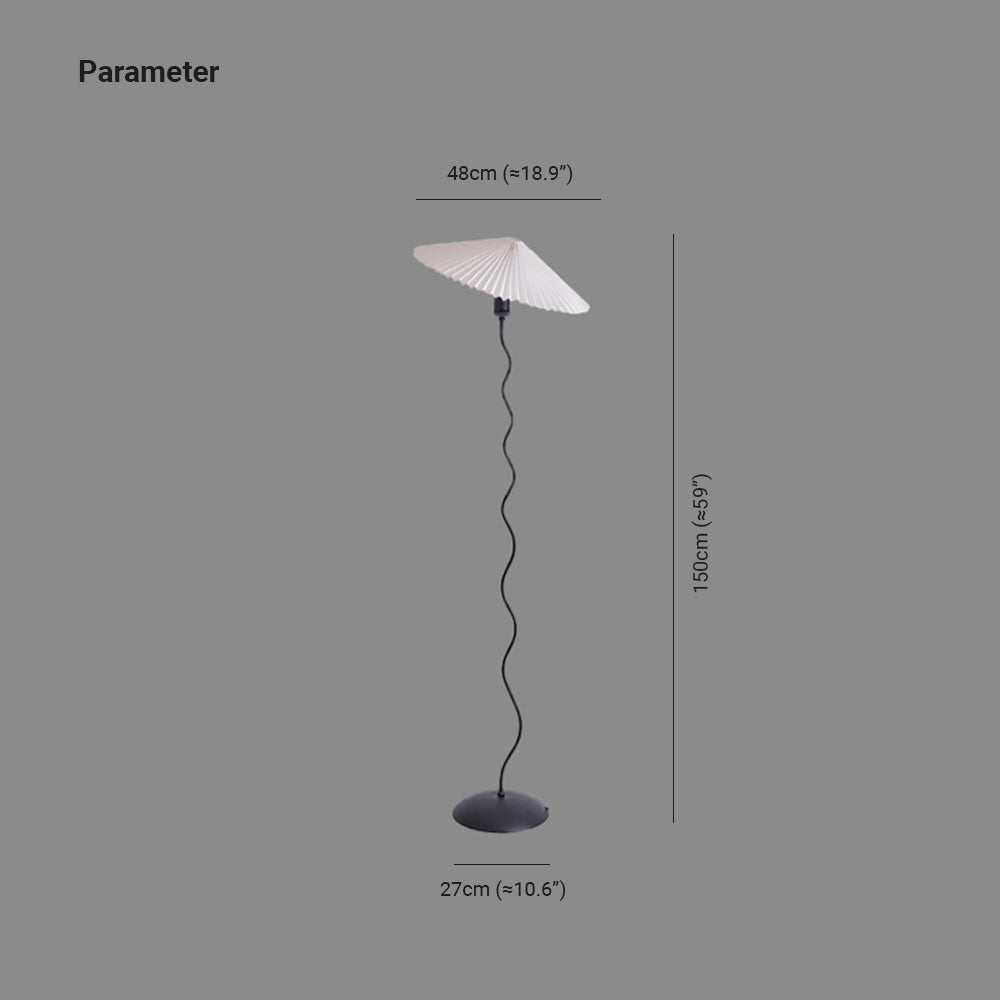 Mira Dinamarca Vintaje Forma de Paraguas Lámpara de Pie Blanca/Roja — imagen 4 | Aura Lighting