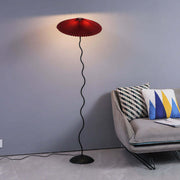 Mira Dinamarca Vintaje Forma de Paraguas Lámpara de Pie Blanca/Roja — imagen 7 | Aura Lighting