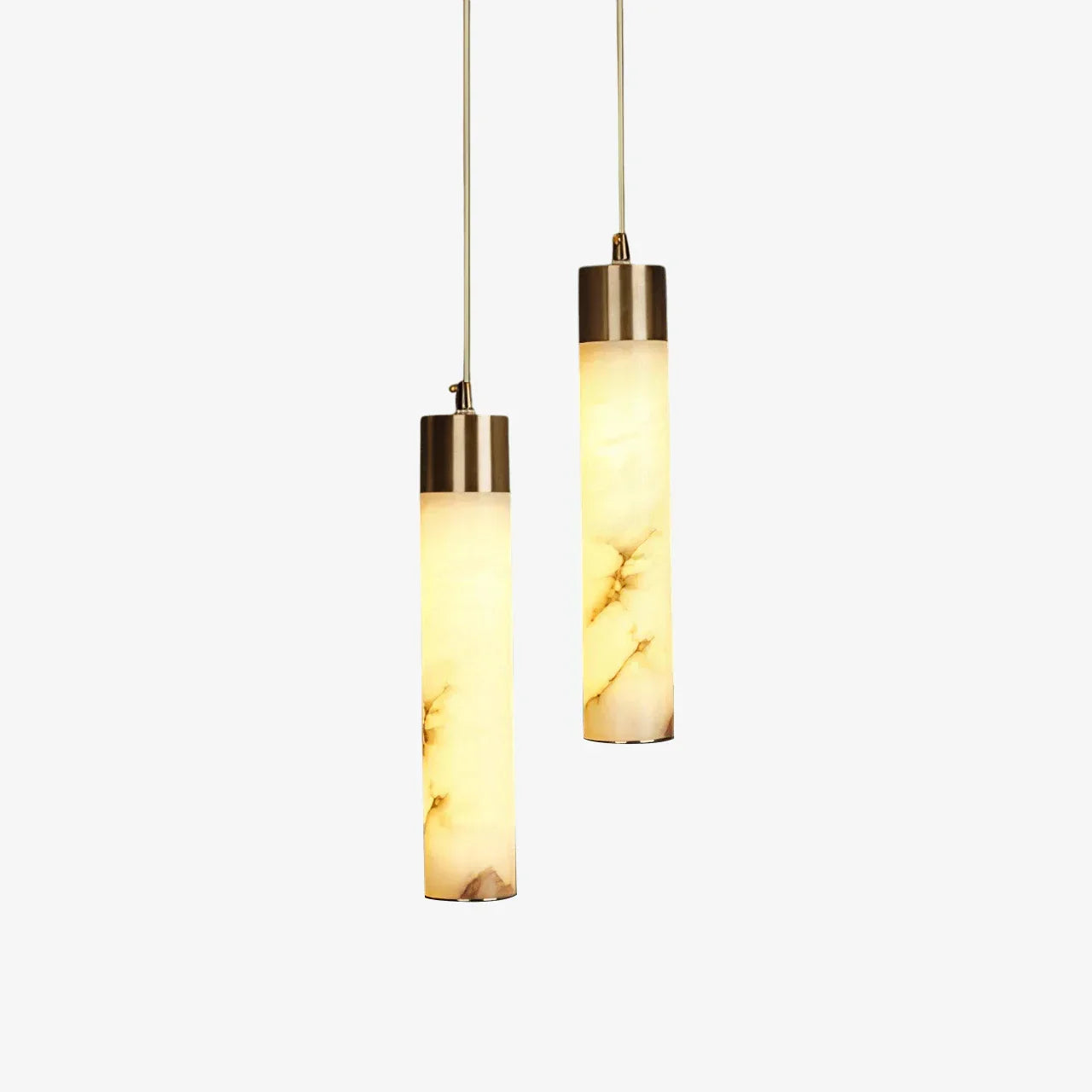 Dike White Alabaster Pendant Light — imagen 1 | Aura Lighting