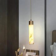 Dike White Alabaster Pendant Light — imagen 10 | Aura Lighting