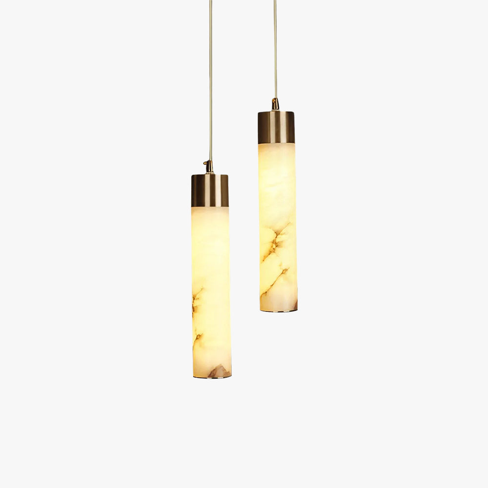 Dike White Alabaster Pendant Light — imagen 17 | Aura Lighting