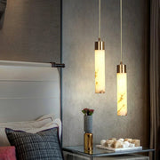 Dike White Alabaster Pendant Light — imagen 7 | Aura Lighting