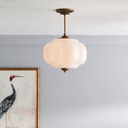 Eldio Green Glass Semi Flush Mount Light - Aura Lighting