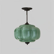 Eldio Green Glass Semi Flush Mount Light - Aura Lighting