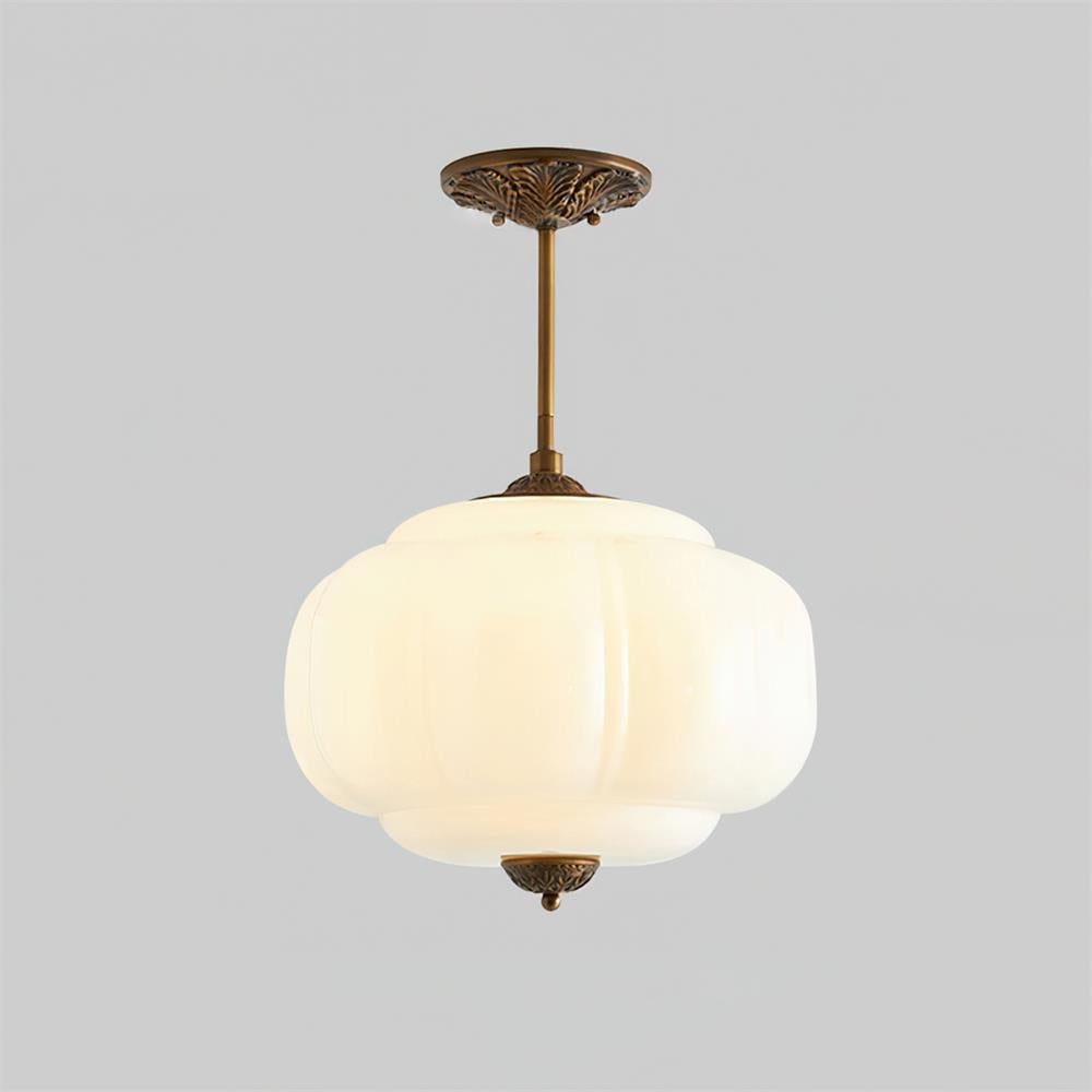 Eldio Green Glass Semi Flush Mount Light - Aura Lighting