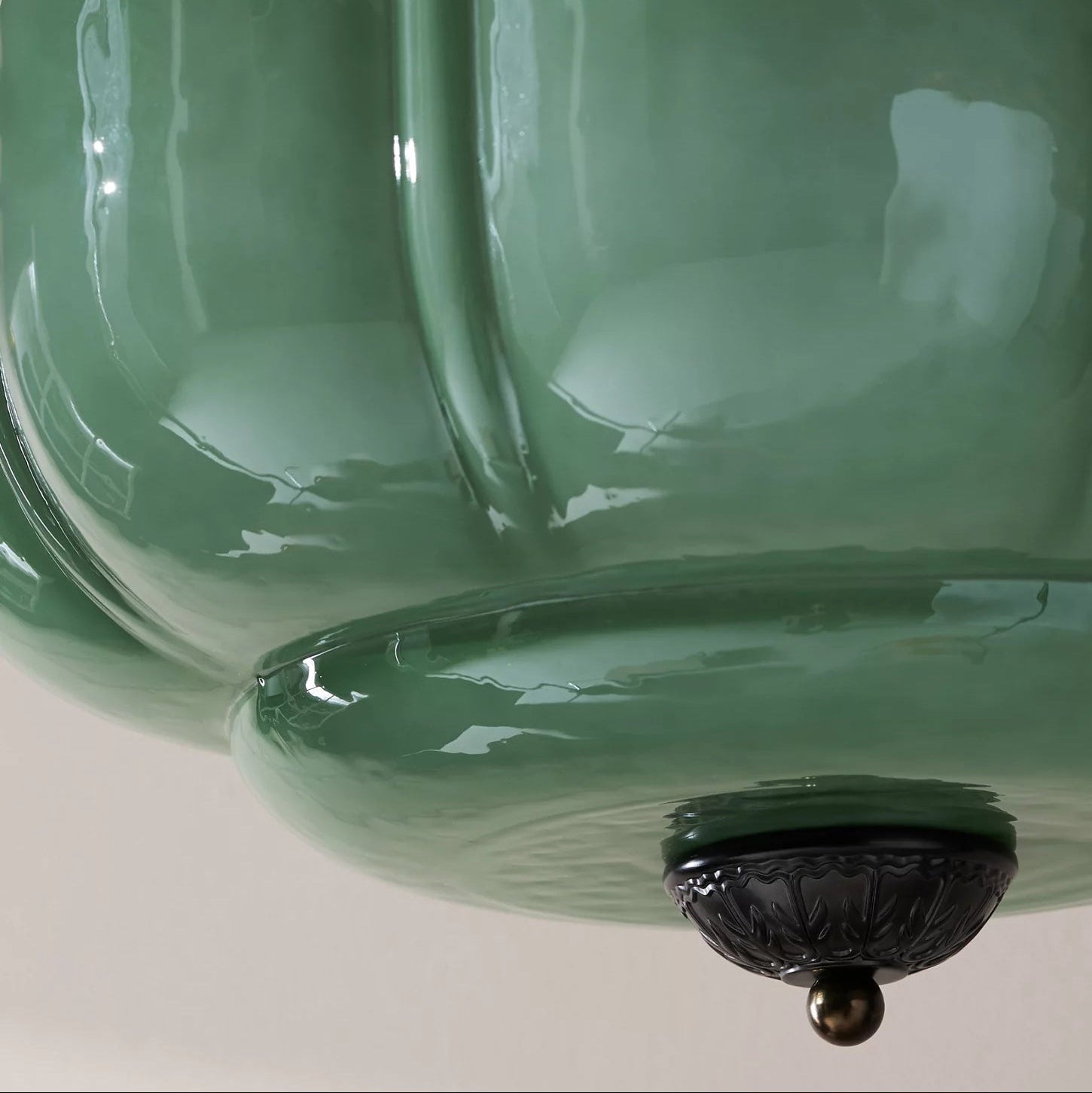 Eldio Green Glass Semi Flush Mount Light - Aura Lighting