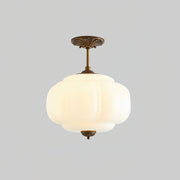 Eldio Green Glass Semi Flush Mount Light - Aura Lighting