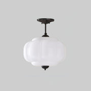 Eldio Green Glass Semi Flush Mount Light - Aura Lighting