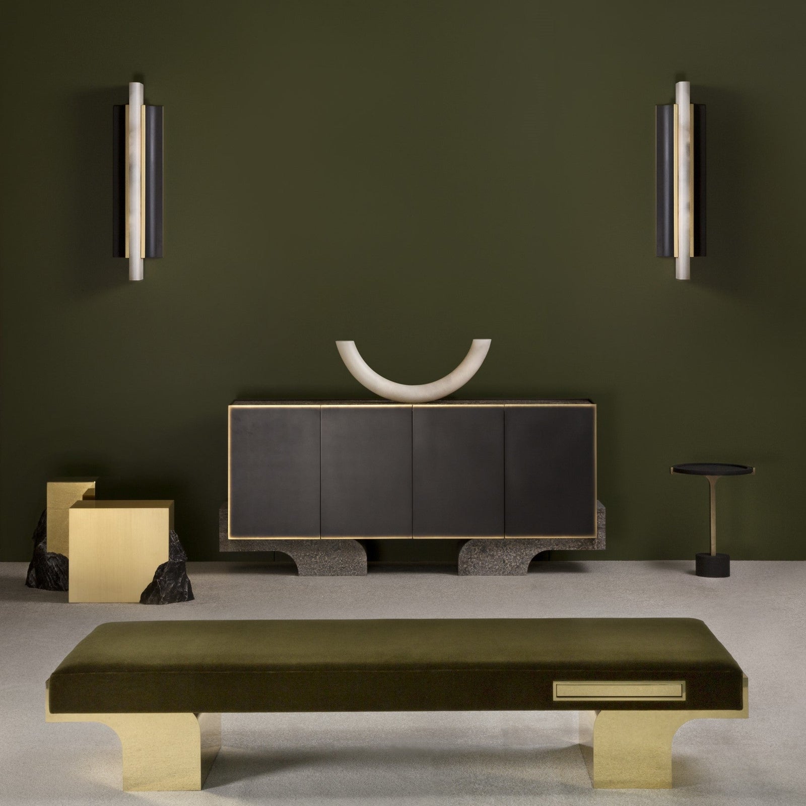 Elsilisra Modern Minimalist Alabaster Wall Lamp - Lamp Copper