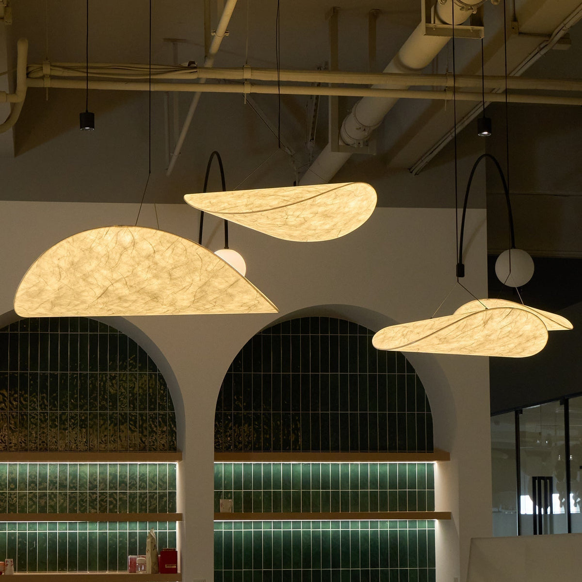 Elsolir Modern Minimalist Paper Pendant Lamp - Lamp Copper
