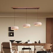 Eurvaran Modern Minimalist Drum Travertine Pendant Lamp - Lamp Copper