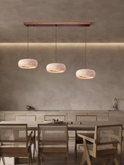 Eurvaran Modern Minimalist Drum Travertine Pendant Lamp - Lamp Copper