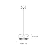 Eurvaran Modern Minimalist Drum Travertine Pendant Lamp - Lamp Copper