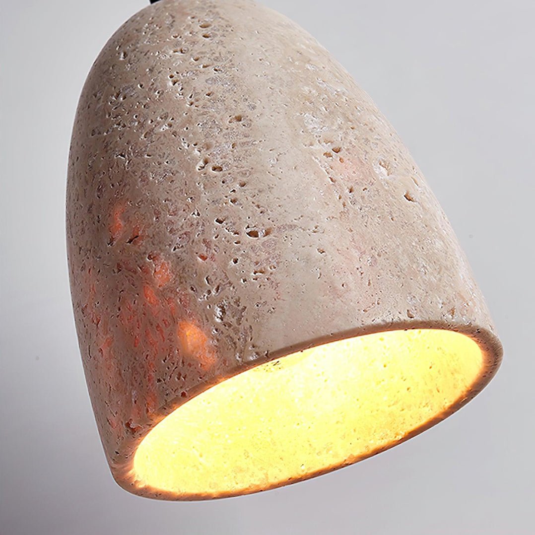 Evtheira Conical Travertine Pendant Light - Aura Lighting