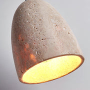 Evtheira Conical Travertine Pendant Light - Aura Lighting