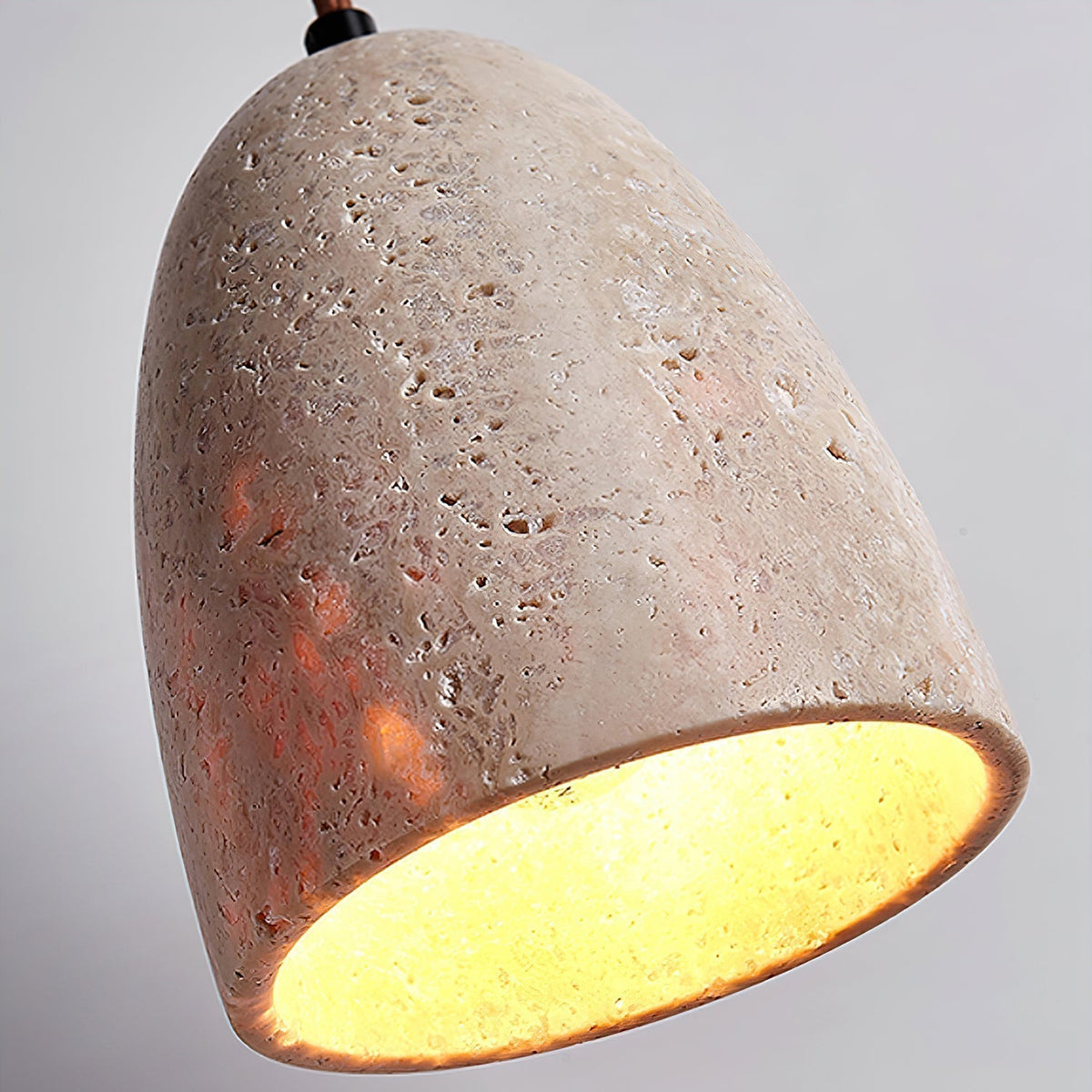 Evtheira Conical Travertine Pendant Light - Aura Lighting