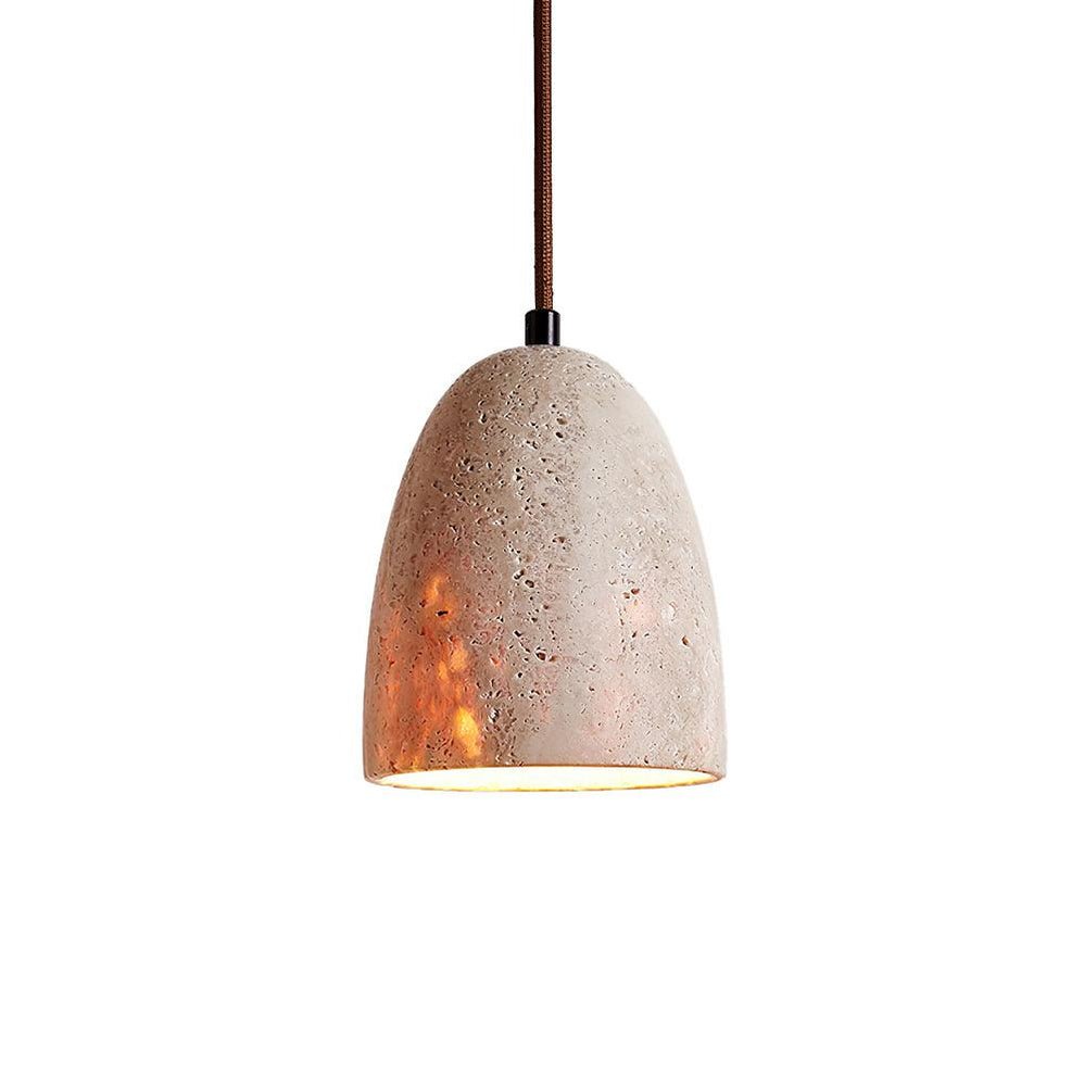 Evtheira Conical Travertine Pendant Light - Aura Lighting