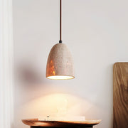 Evtheira Conical Travertine Pendant Light - Aura Lighting