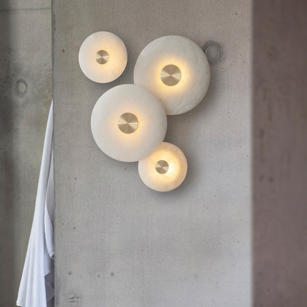 Ildvuvyu Modern Minimalist Alabaster Wall Lamp - Lamp Copper