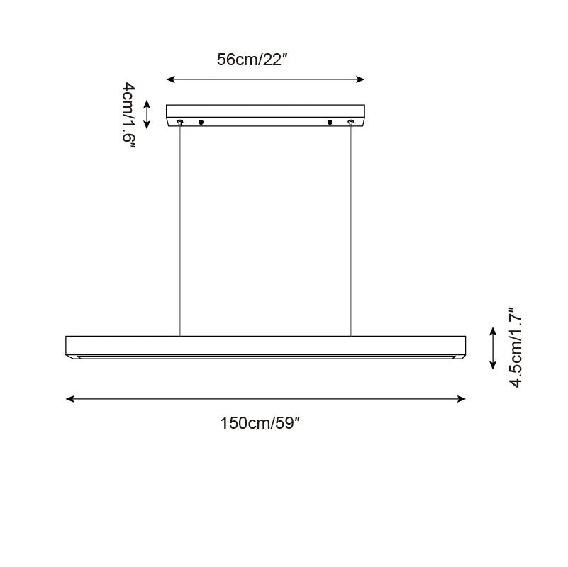 Imiror Lámpara Colgante Lineal Minimalista Travertino — imagen 14 | Aura Lighting