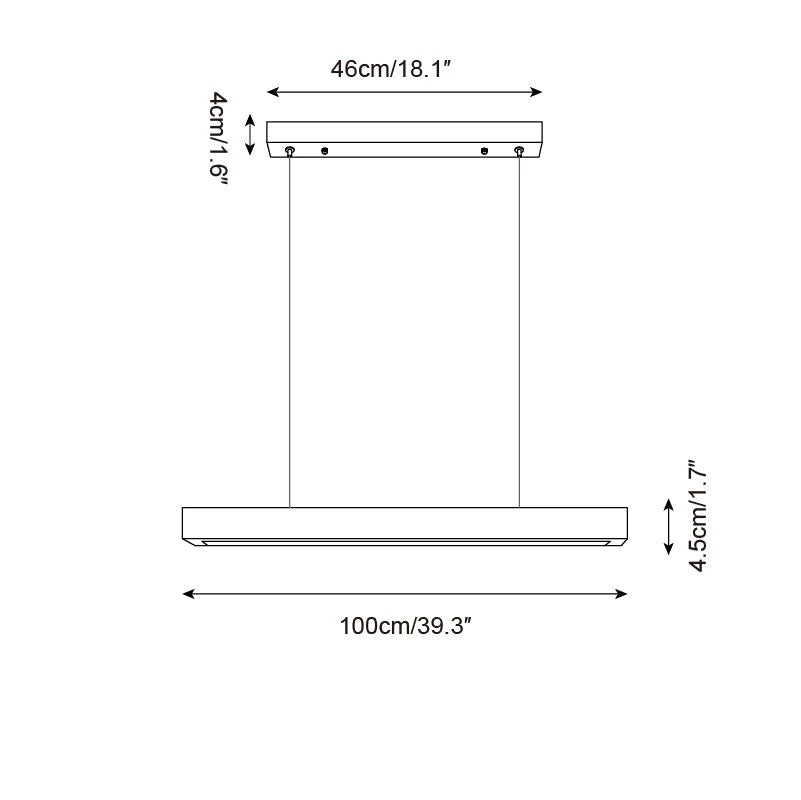 Imiror Lámpara Colgante Lineal Minimalista Travertino — imagen 15 | Aura Lighting