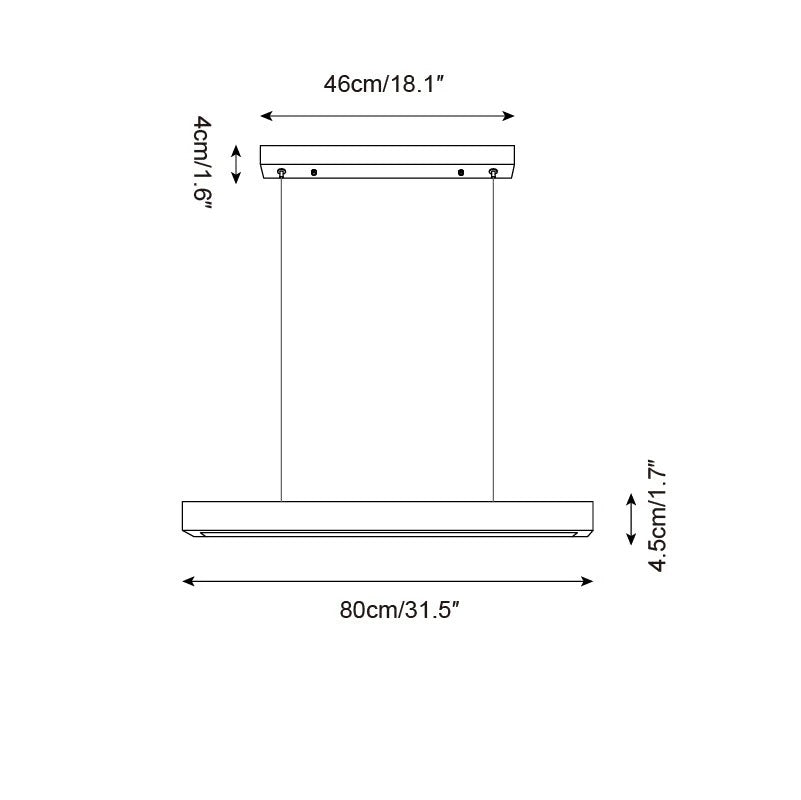 Imiror Lámpara Colgante Lineal Minimalista Travertino — imagen 16 | Aura Lighting