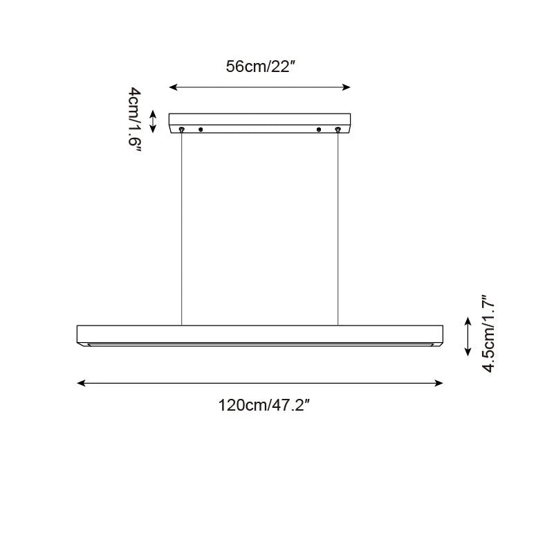 Imiror Lámpara Colgante Lineal Minimalista Travertino — imagen 17 | Aura Lighting