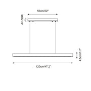 Imiror Lámpara Colgante Lineal Minimalista Travertino — imagen 17 | Aura Lighting