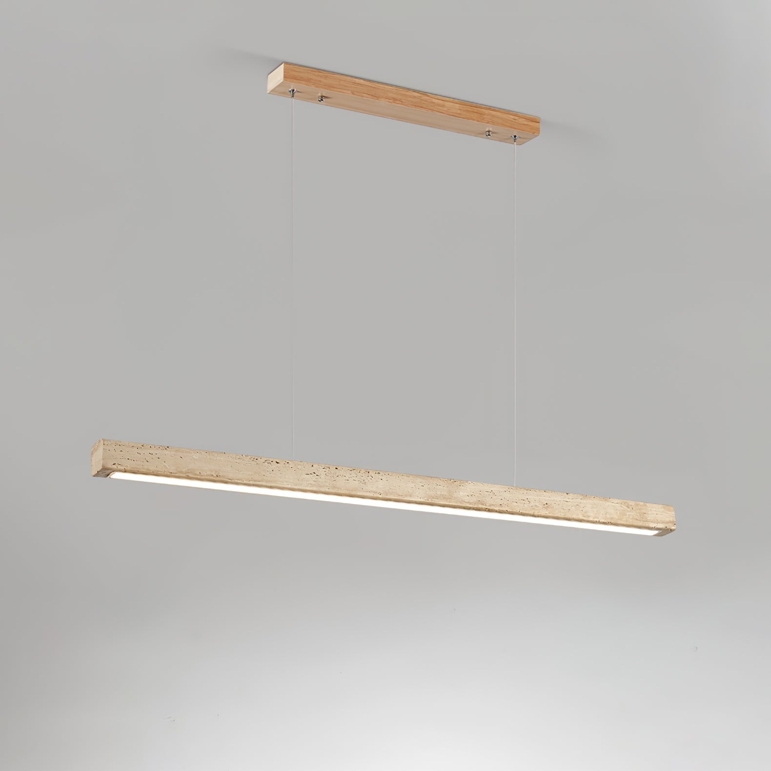 Imiror Minimalist Travertine Linear Pendant Light - Aura Lighting