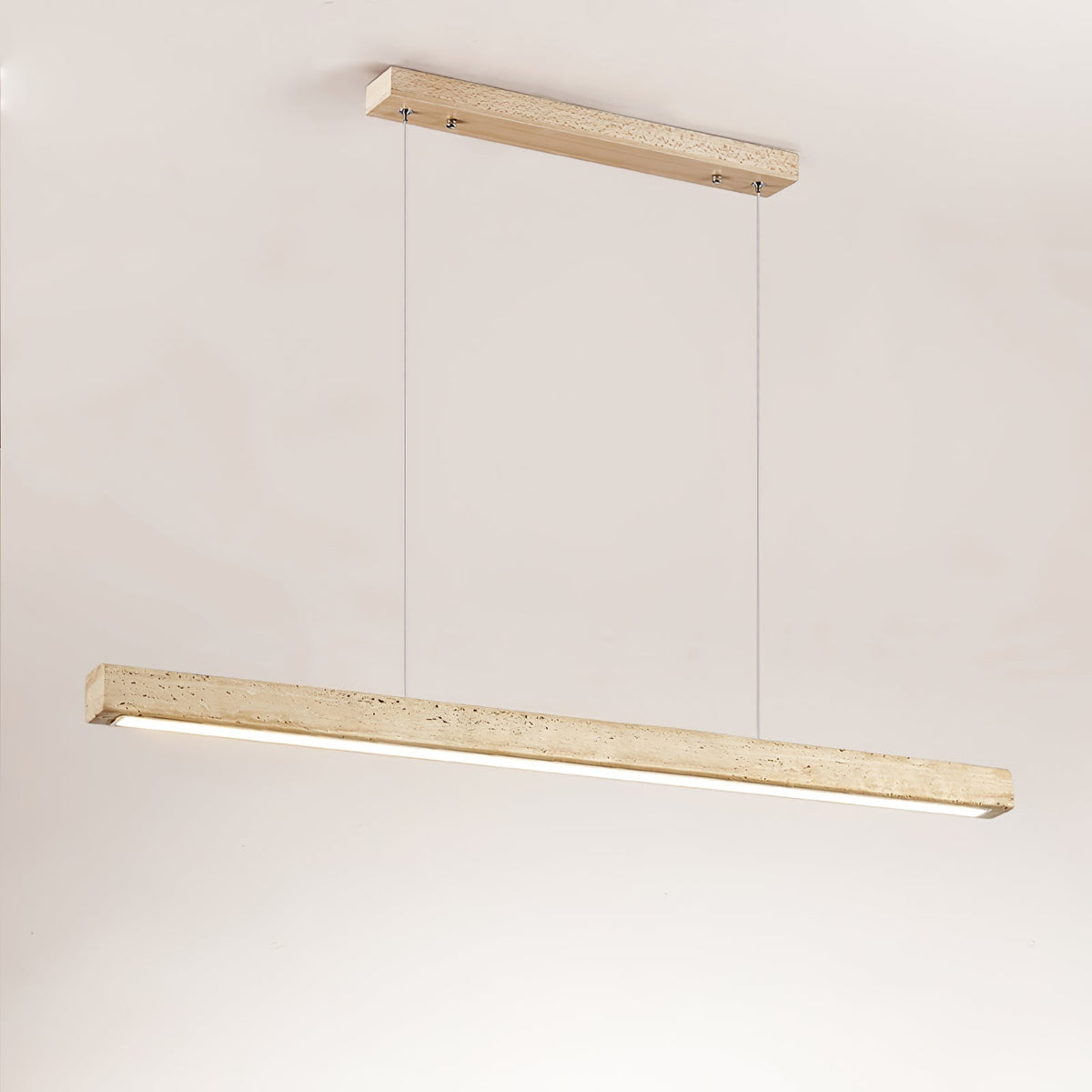 Imiror Minimalist Travertine Linear Pendant Light - Aura Lighting