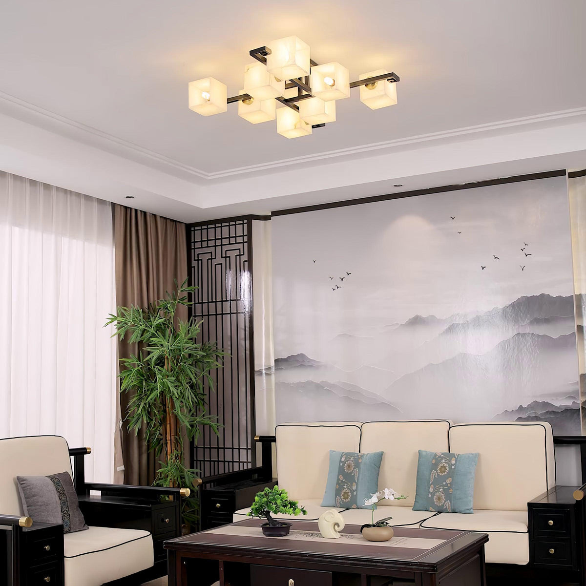 Kaelen Alabaster Ceiling Light - Aura Lighting