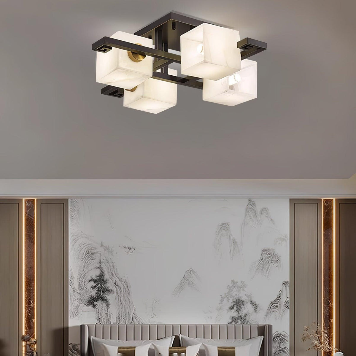 Kaelen Alabaster Ceiling Light - Aura Lighting