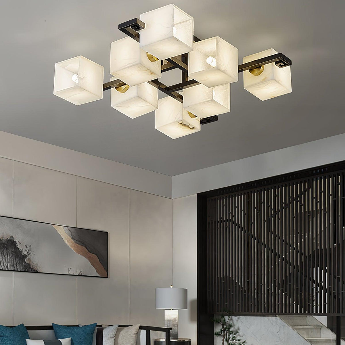 Kaelen Alabaster Ceiling Light - Aura Lighting